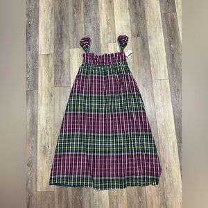 NWOT Autumn Adeigbo VERONA DRESS Plaid empire waist fit & flare midi sz 12